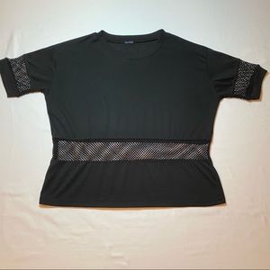 Brandy Melville Black Netted Shirt